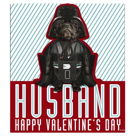 Husband Darth Vader Pug Valentine's Day Card £1.85